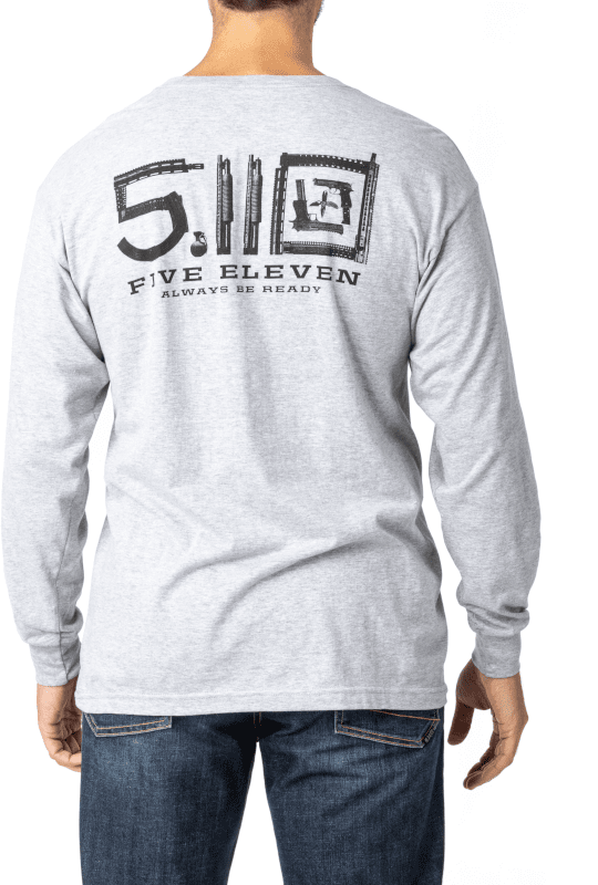 Locked And Logoed L/S T-Shirt Heather Grey, S