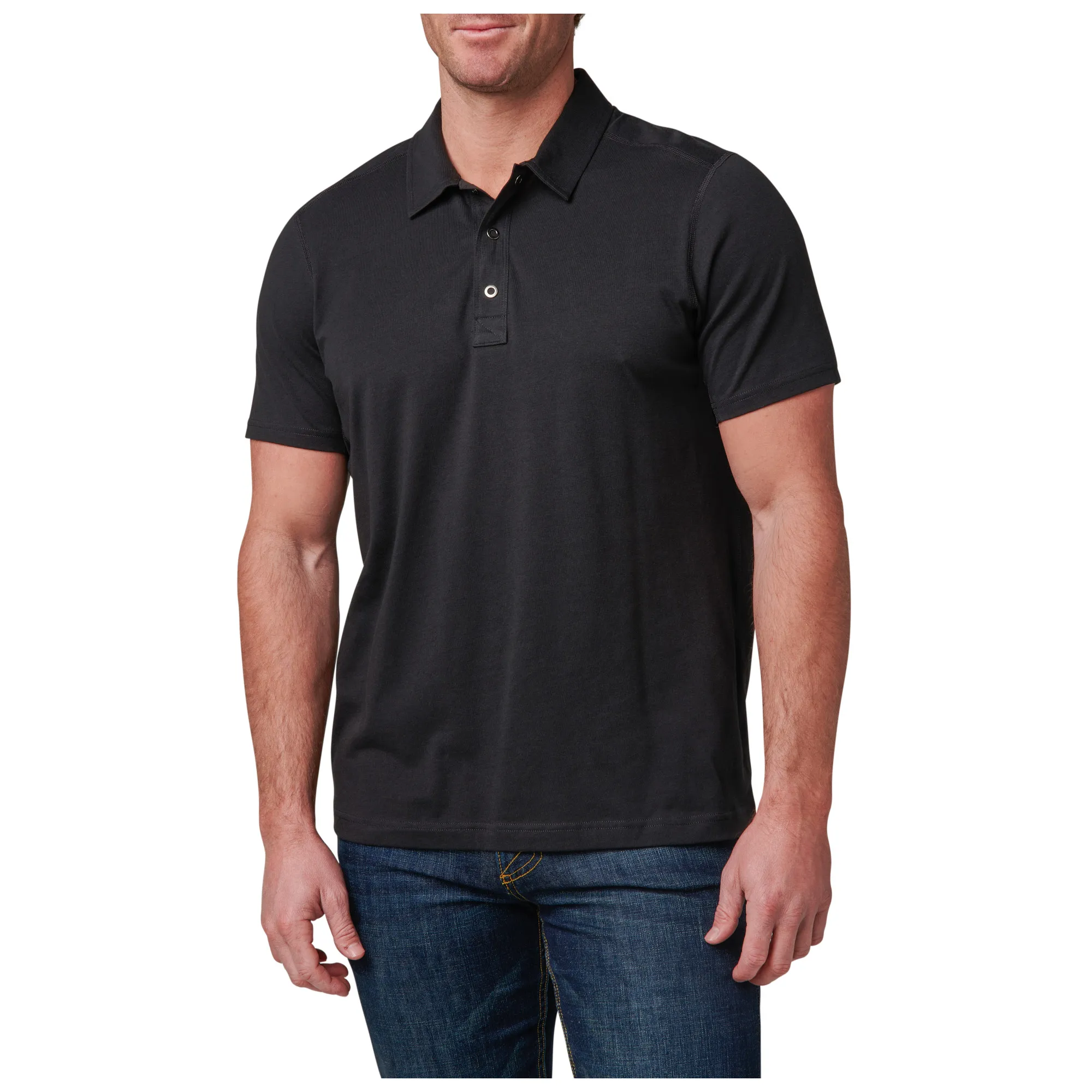 Archer S/S Polo Svart, XL