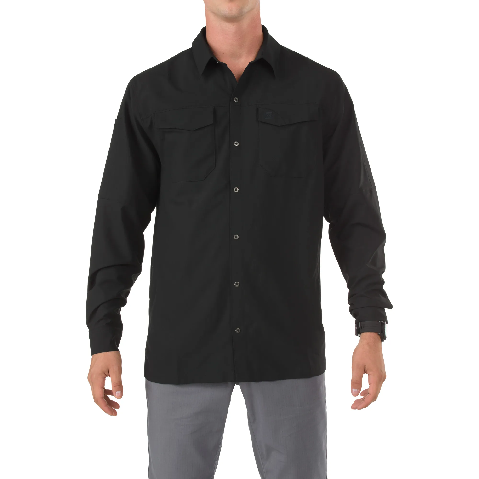 Freedom Flex Long Sleeve Shirt Svart, Medium