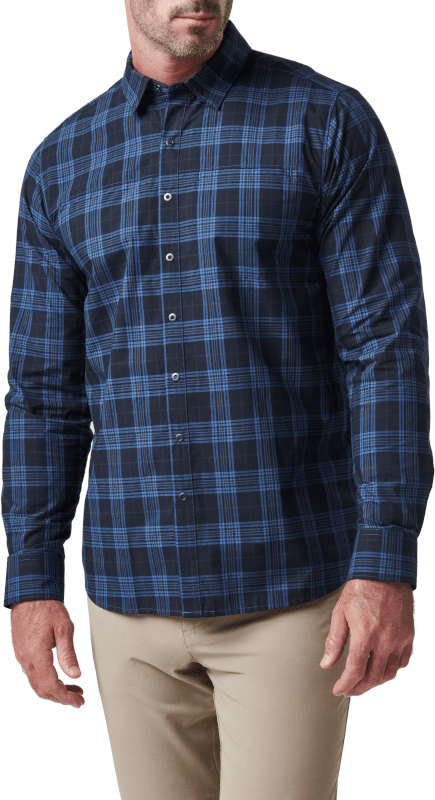 Igor Plaid L/S Cobalt Blue Plaid, S