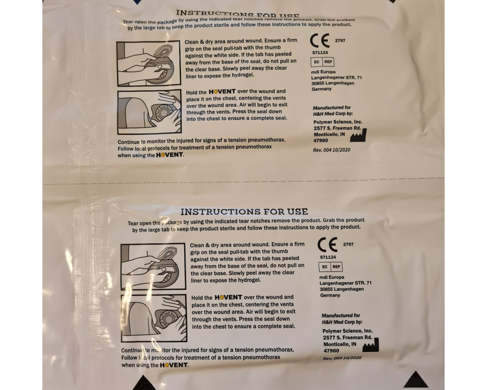 Hyvent Vented Chest Seal, Twin Pack