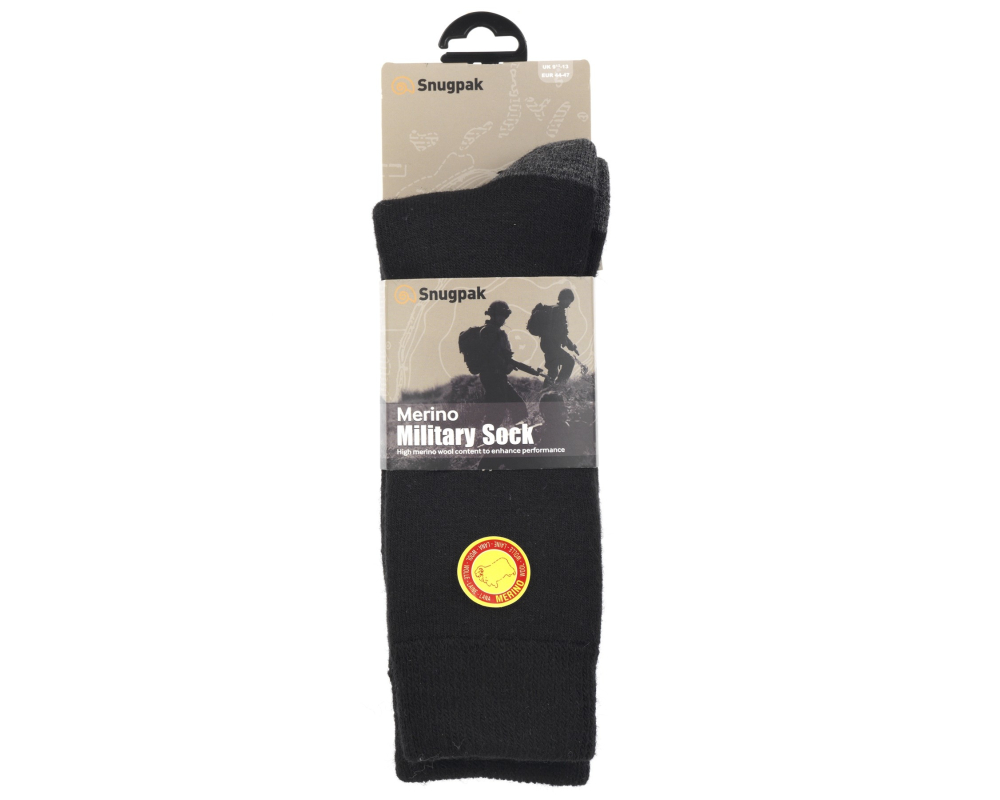 Merino Military Sock Black