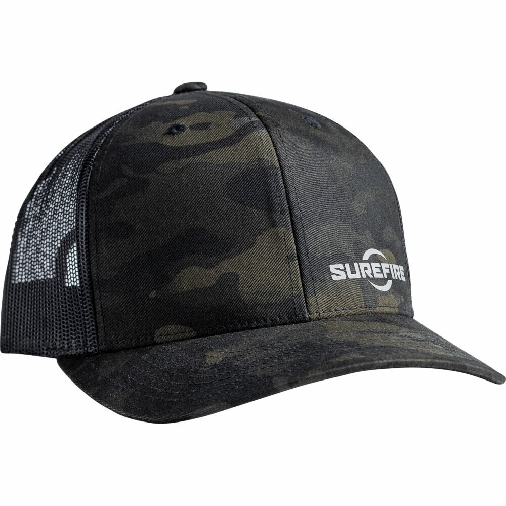 Surefire Logo Trucker Hat Multicam Black
