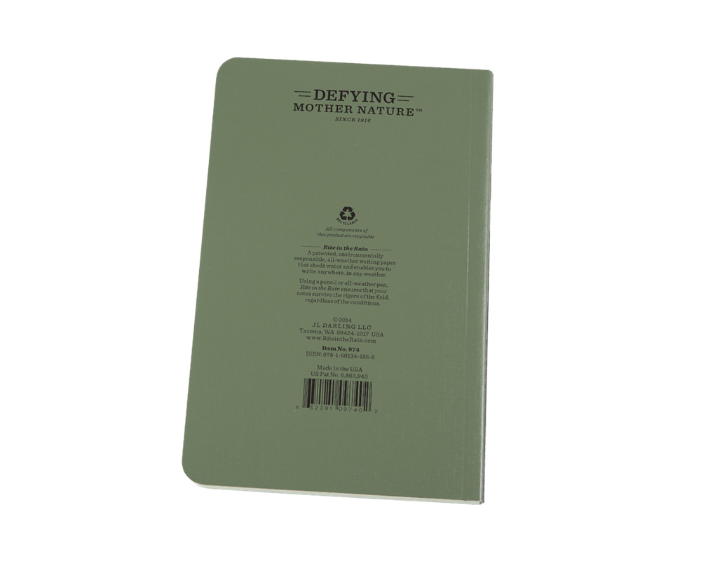Notebook Soft Cover, 11,7 x 18,4 cm, Green