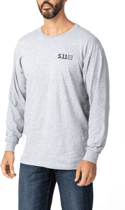 Locked And Logoed L/S T-Shirt Heather Grey, L