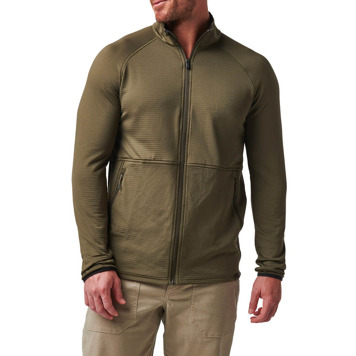 Stratos Full Zip Black Ranger Green Small
