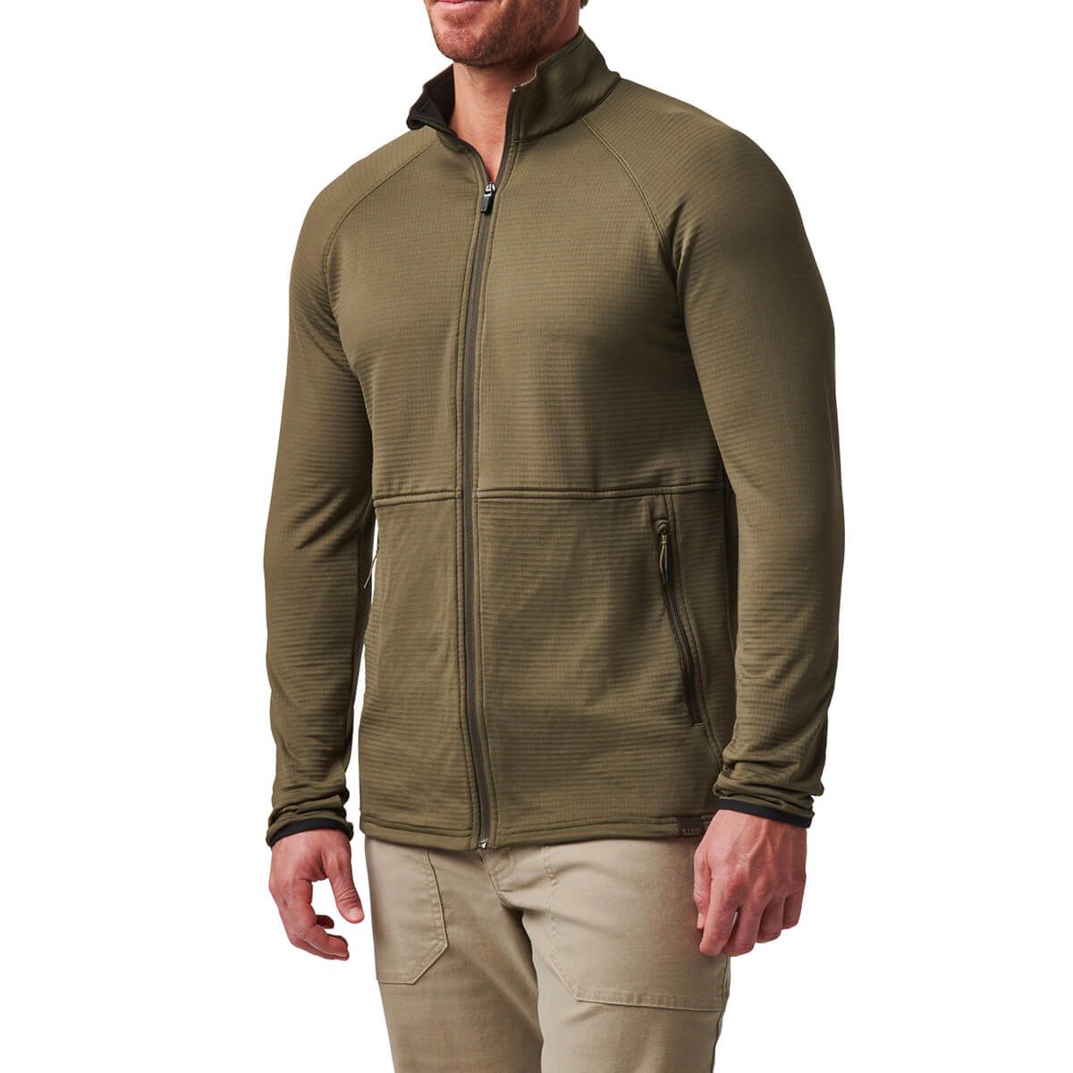 Stratos Full Zip Black Ranger Green Medium