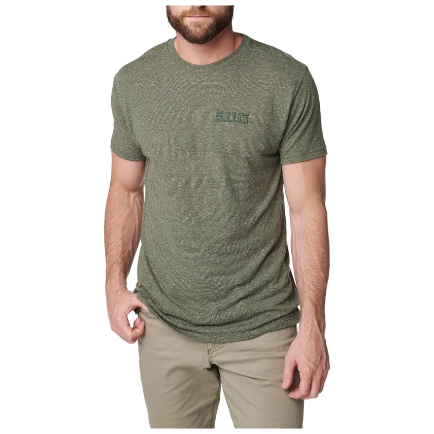 Triblend Legacy S/S Tee Military Green HTR, L