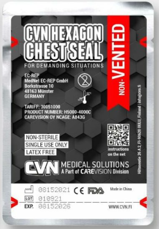 CVN Hexagon Chest Seal 2-Pack