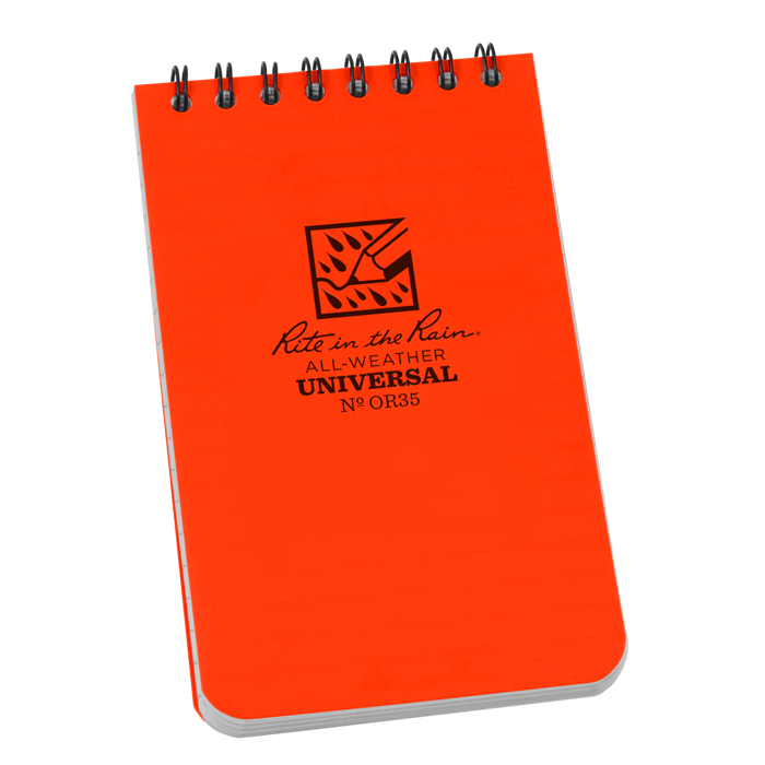 Notebook, Top Spiral, 7,5 x 12,5 cm, Orange