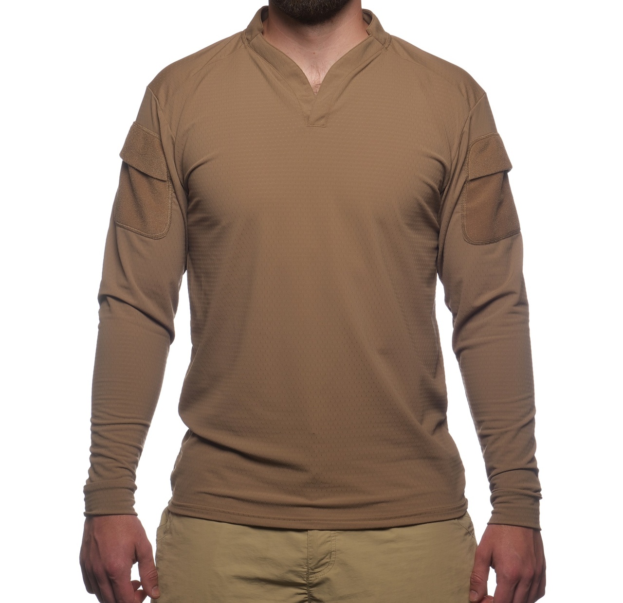 BOSS L/S Rugby shirt Coyote Brown Large