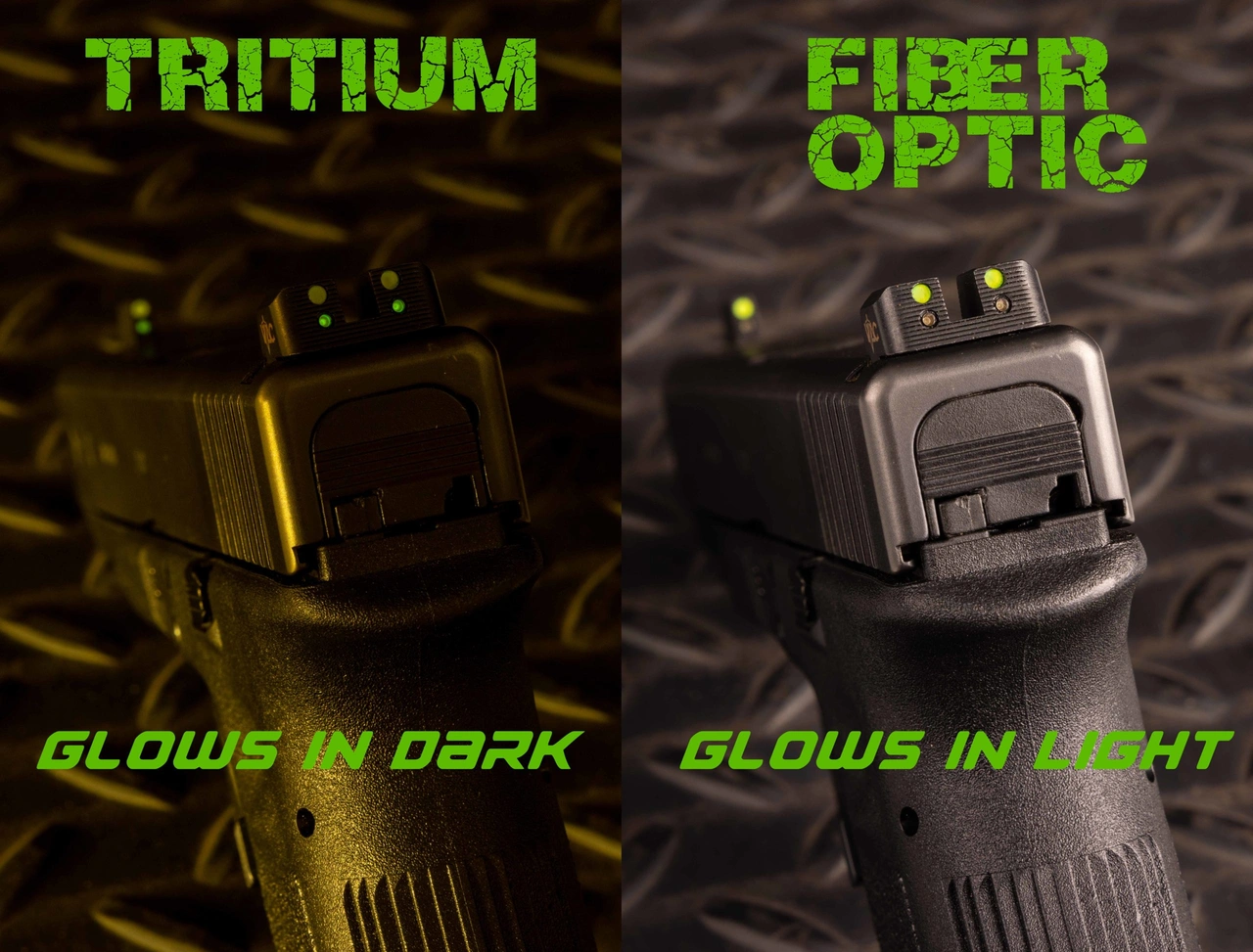 VTAC Pistol Sights (Glock) Fiber Front/Fiber Rear