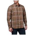 Igor Plaid L/S Umber Brown Plaid Medium