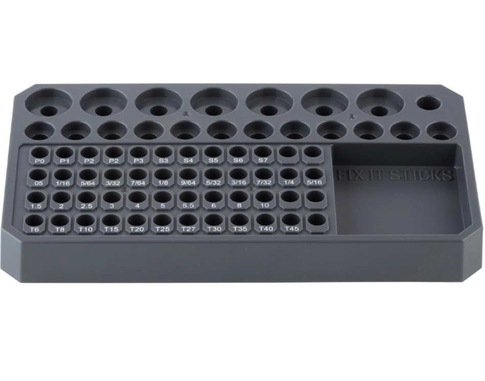 Molded polymer bench top tray, empty