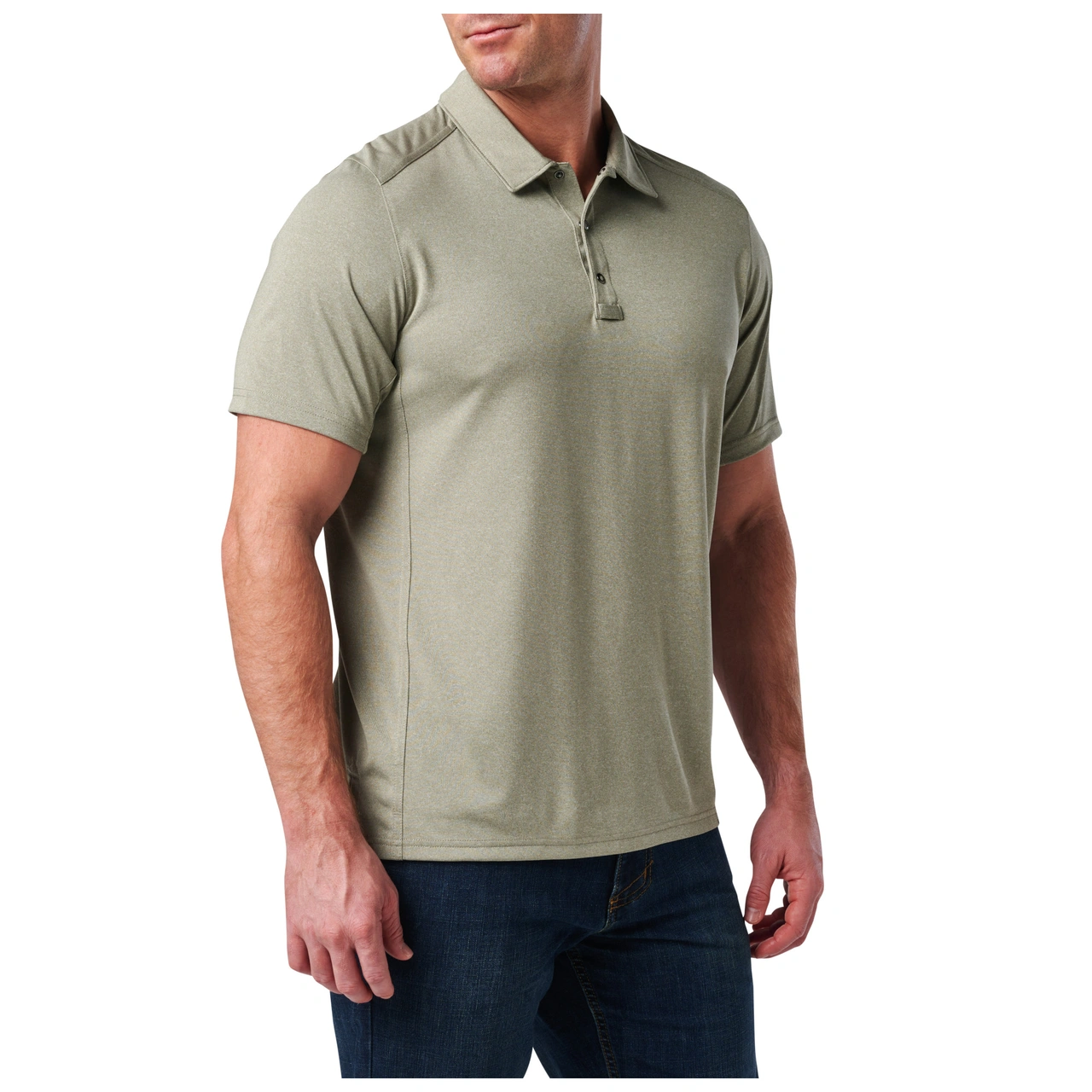Paramount Crest S/S Polo Mortar Heather Medium