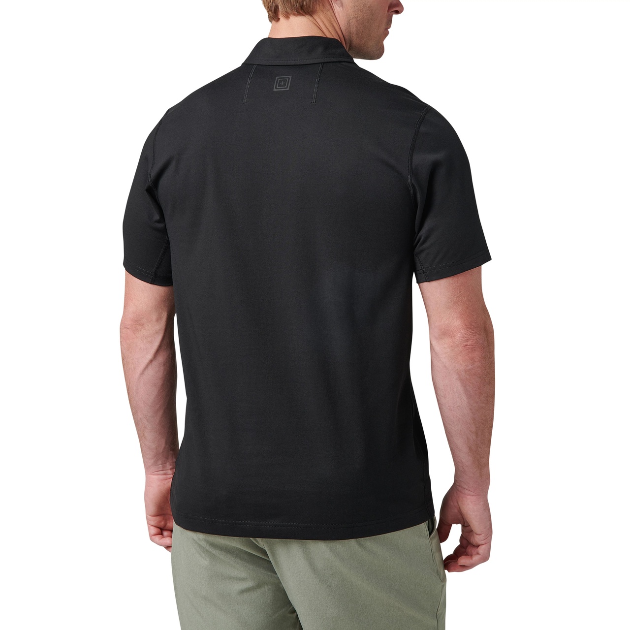 Archer Crest S/S Polo Black