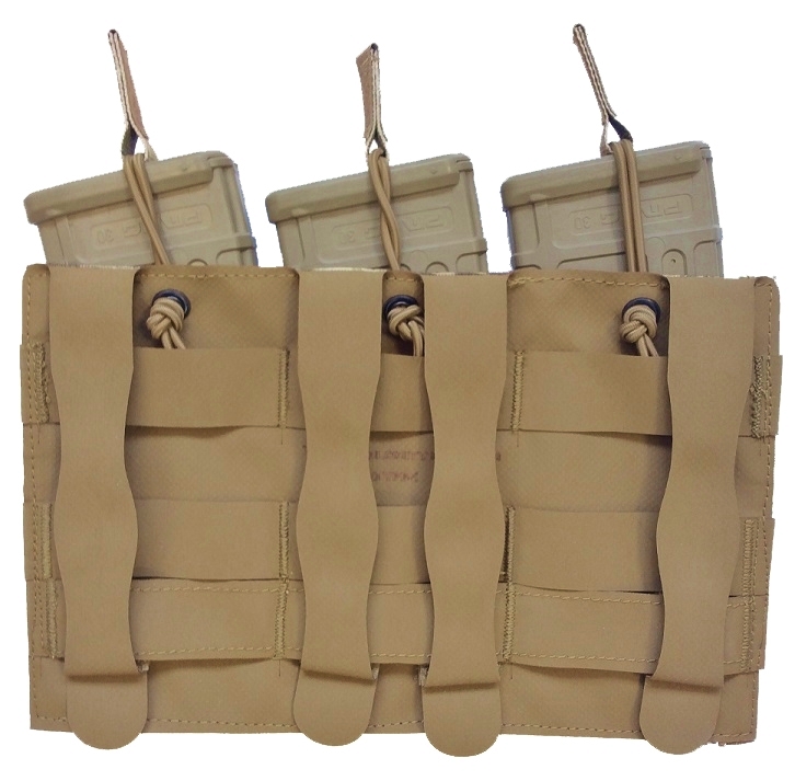 M4 Triple Mag Pouch, Open Top Ranger Green