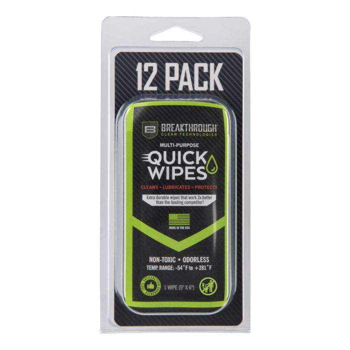 SYNTHETIC CLP QUICK WIPES - 12 PACK - (5" X 6" WIPES)