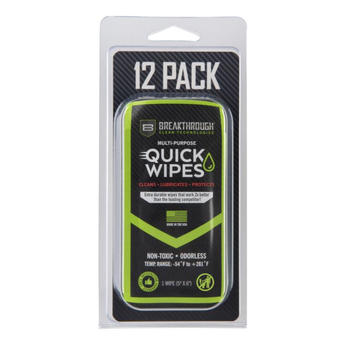 SYNTHETIC CLP QUICK WIPES - 12 PACK - (5" X 6" WIPES)