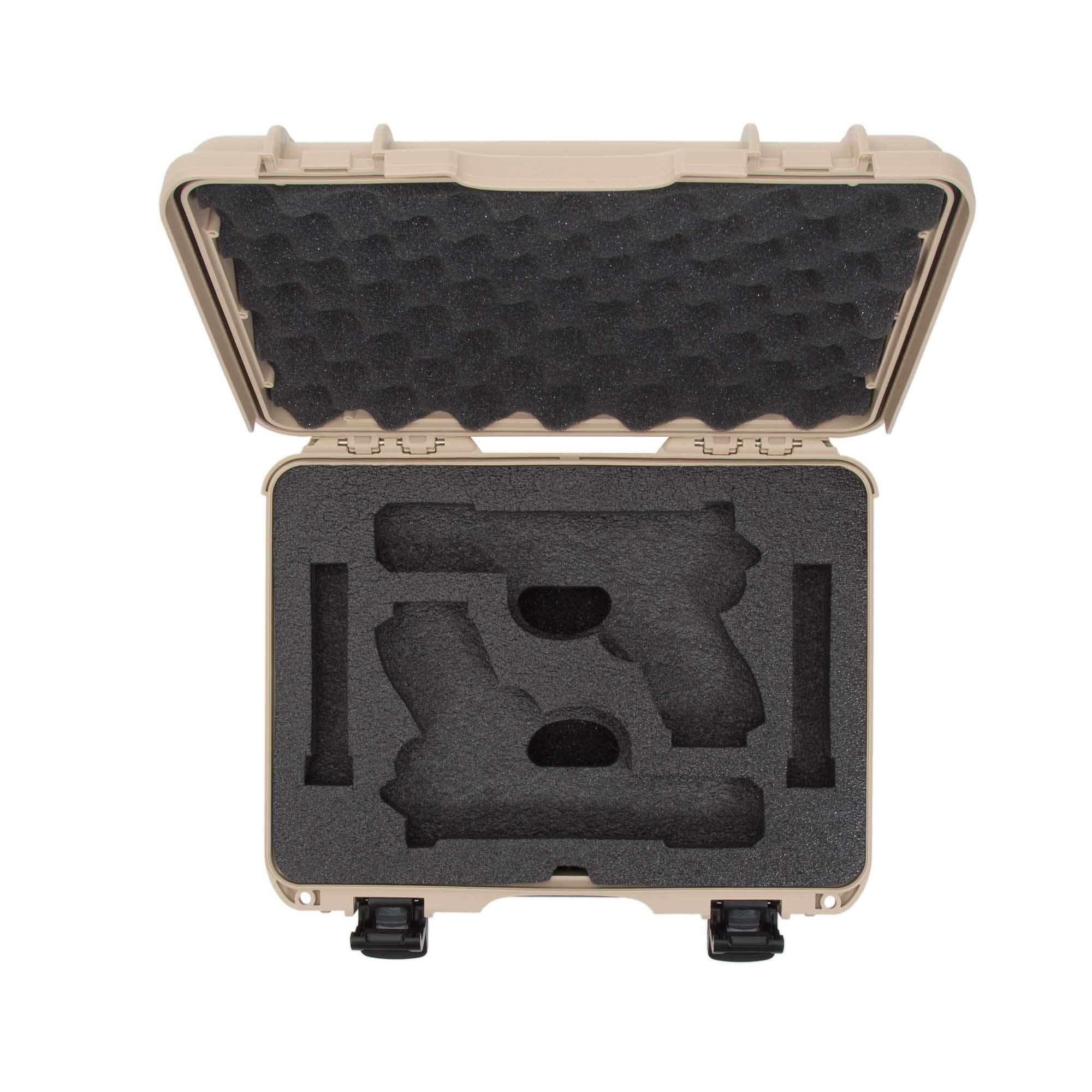 Nanuk 910 2 Up Gun Case for Glock  - Tan