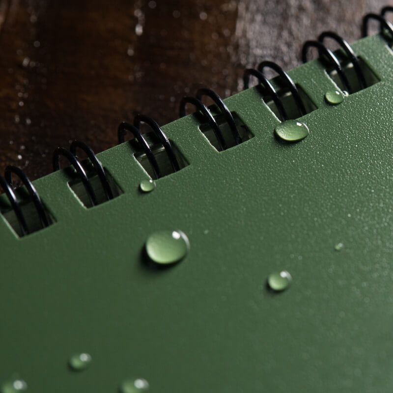 Notebook, Top Spiral, 7,5 x 12,5 cm, Grön
