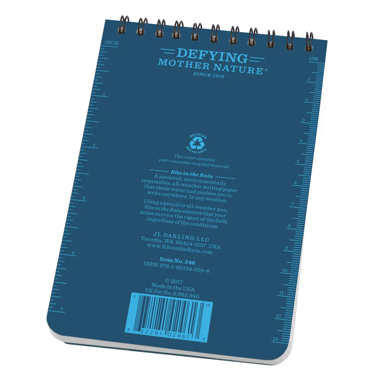 Top Spiral Notebook 10 x 15 cm Blue