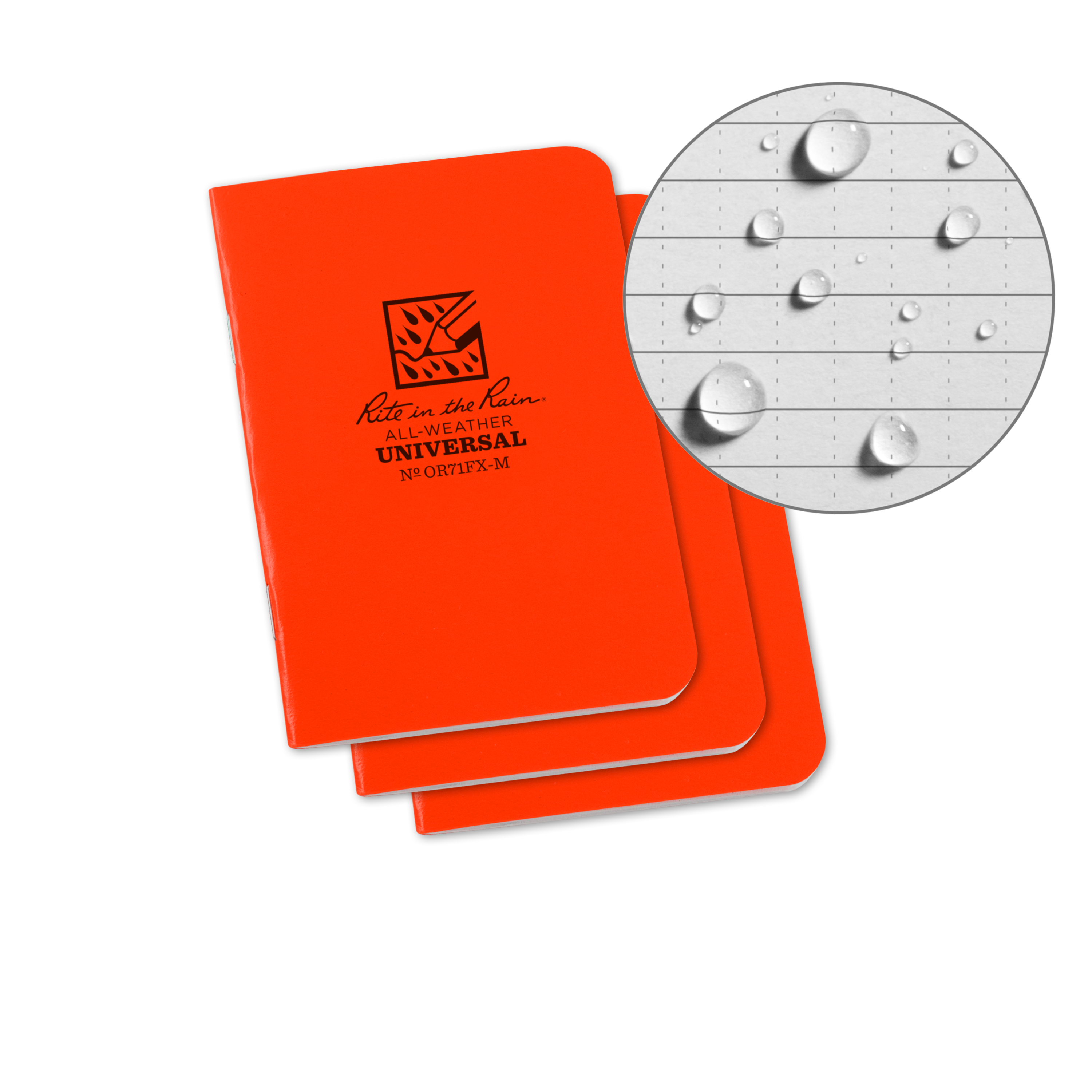 Mini notebook 12 x 8,5 cm  - Universal - Orange - 3 pack