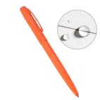ALL WEATHER PEN - CLICKER - METAL - BLAZE ORANGE - BLACK INK