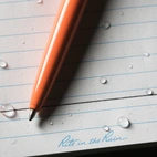 ALL WEATHER PEN - CLICKER - METAL - BLAZE ORANGE - BLACK INK