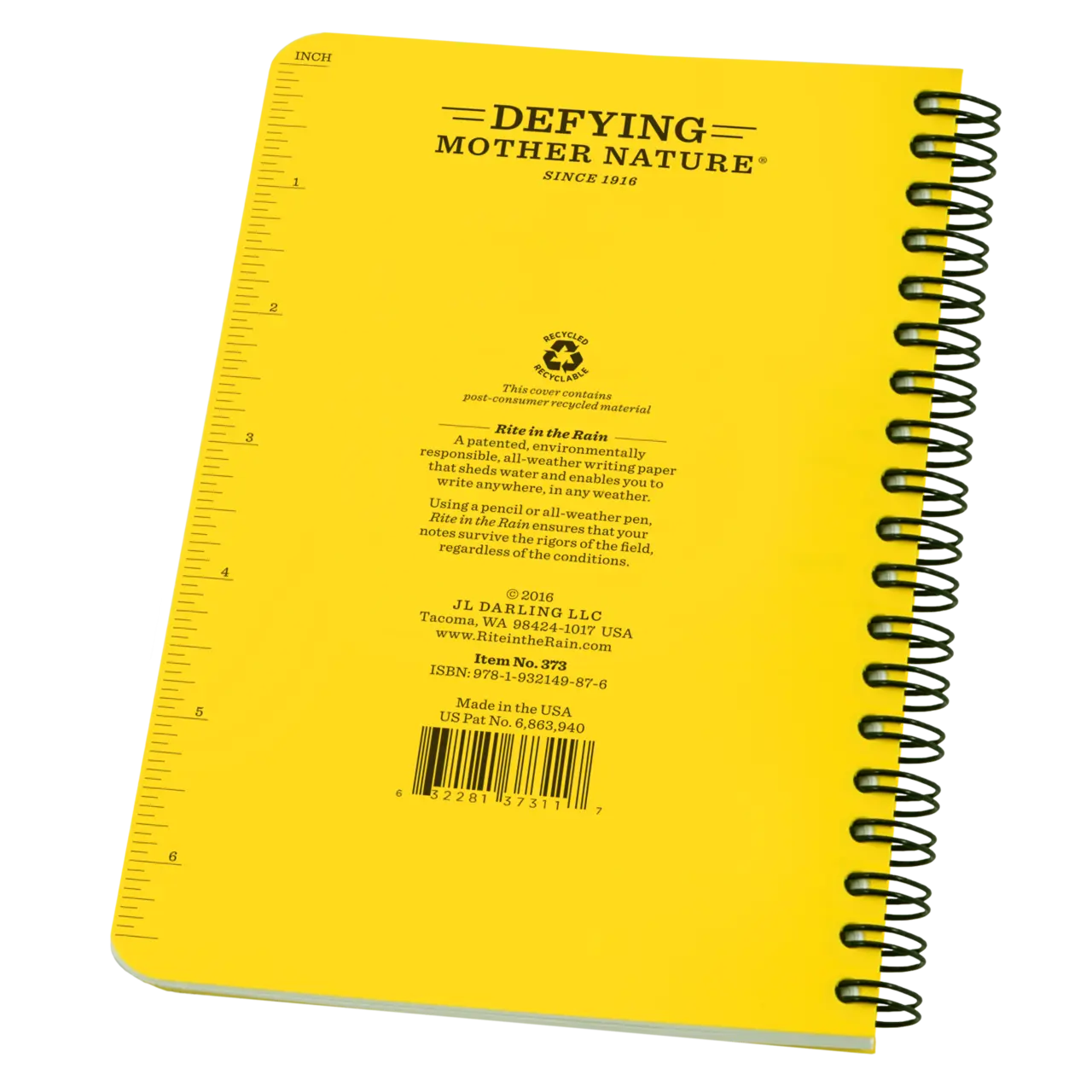 Spiral Notebook, Universal,  12 x 18 cm, Yellow