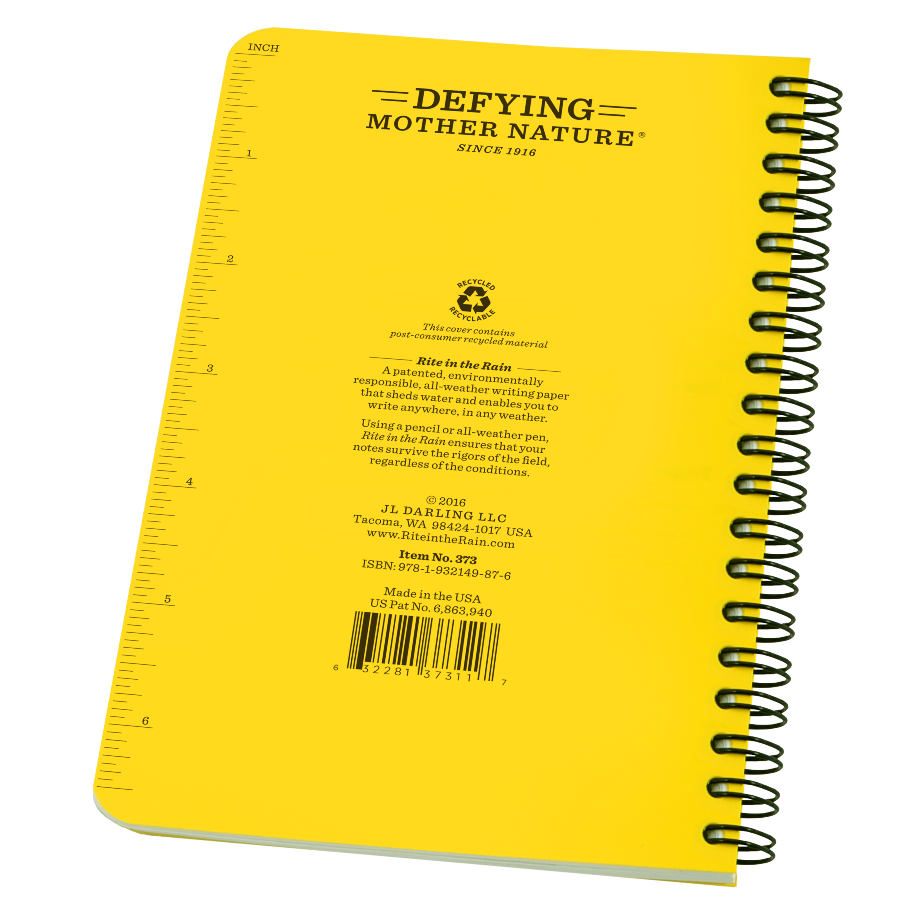 Spiral Notebook, Universal,  12 x 18 cm, Yellow