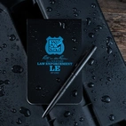 Notebook Thin Blue Line, 7,5  x 12,5 cm, Black/Blue