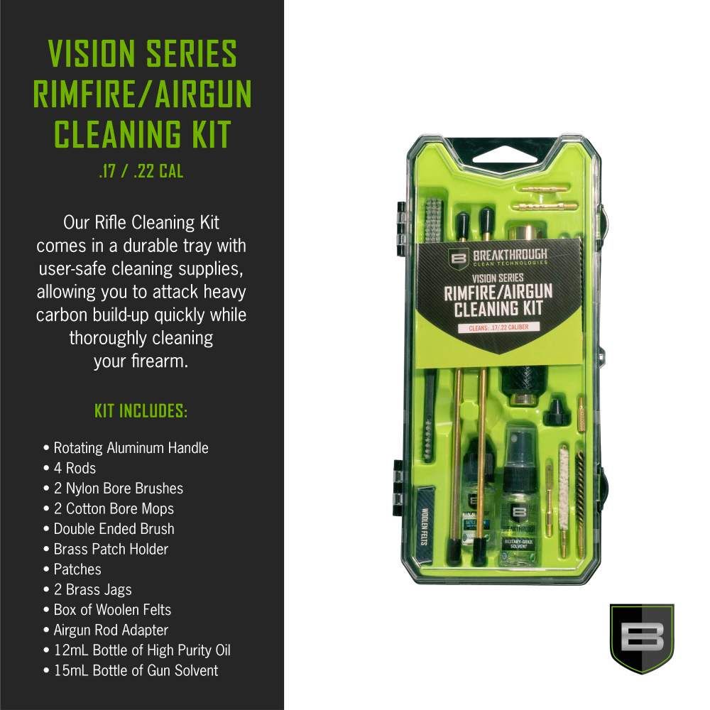 BCT Vision Series Airgun / Rimfire Cleaning Kit - .17 / .22 Cal