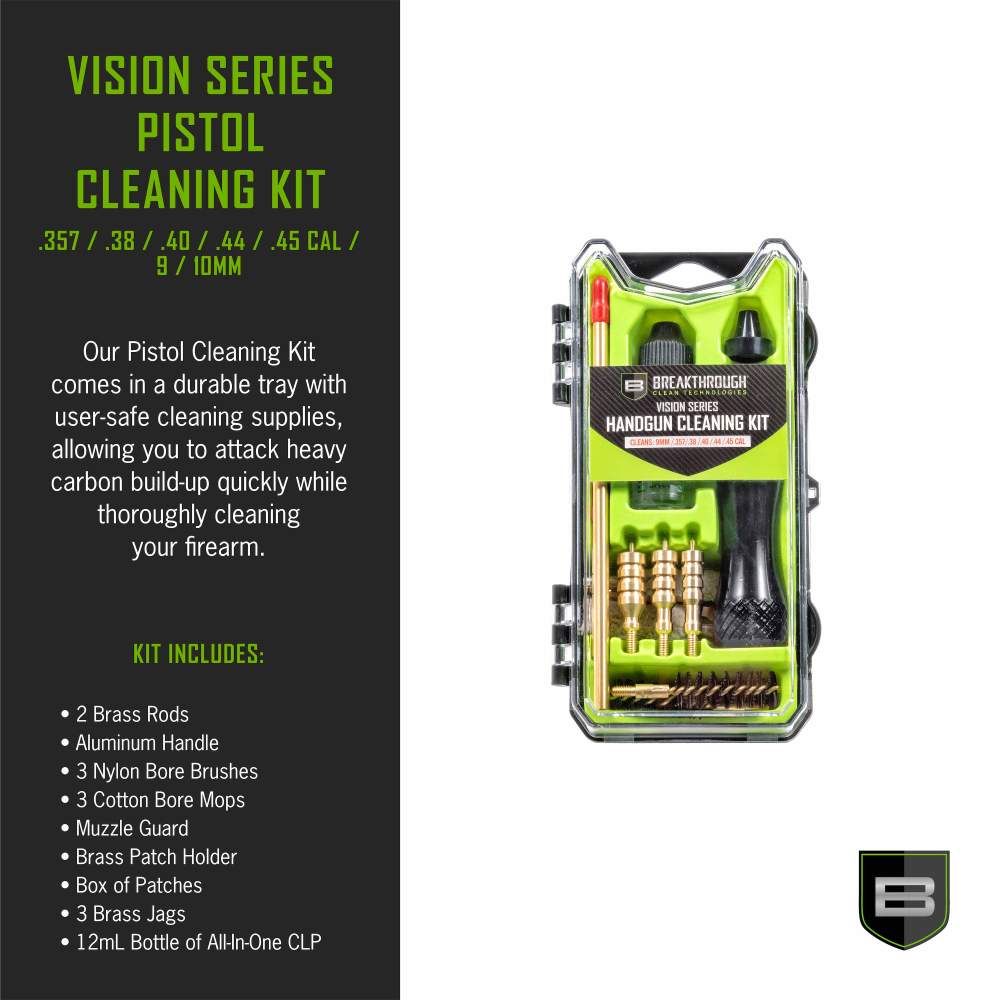 BCT Vision Series Pistol Cleaning Kit - .38 / .40 / .45 Cal