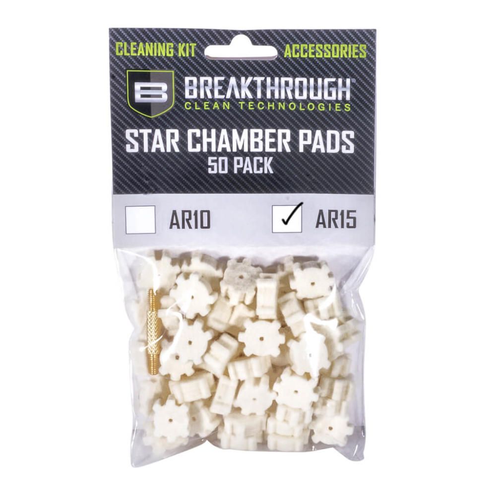 AR-15 Star Chamber Pad with #8-32 thread (male / male) adapter – 50 Pack