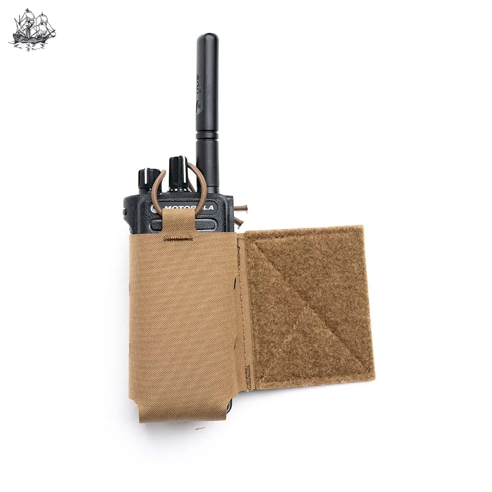 Side Flap Radio Pouch Motorola APEX Coyote Brown Left