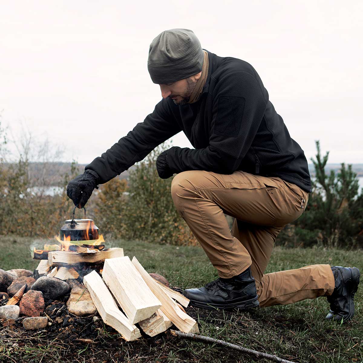 Bastion Tactical Fleece Black Large