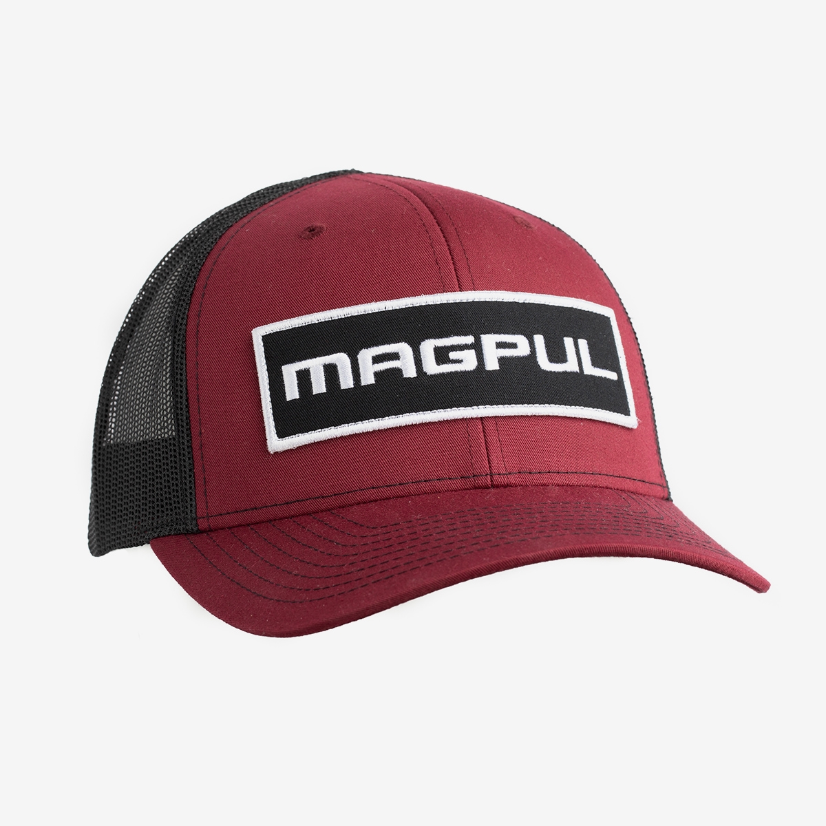 Wordmark Patch Trucker Cardinal/Black