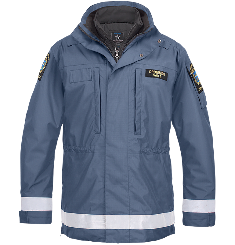 Fodrad Parka Jacka 2-1 Ordningsvakt X-Large
