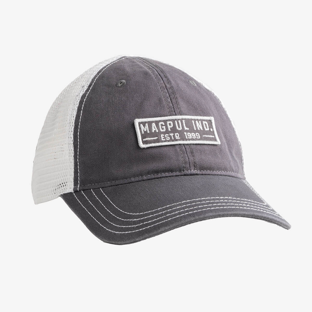 Established Garment Washed Trucker Charcoal/White