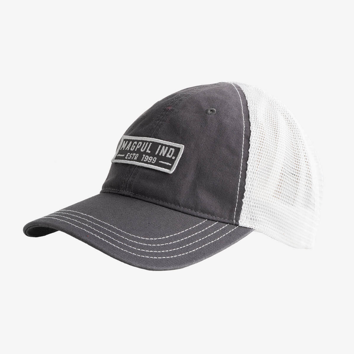 Established Garment Washed Trucker Charcoal/White