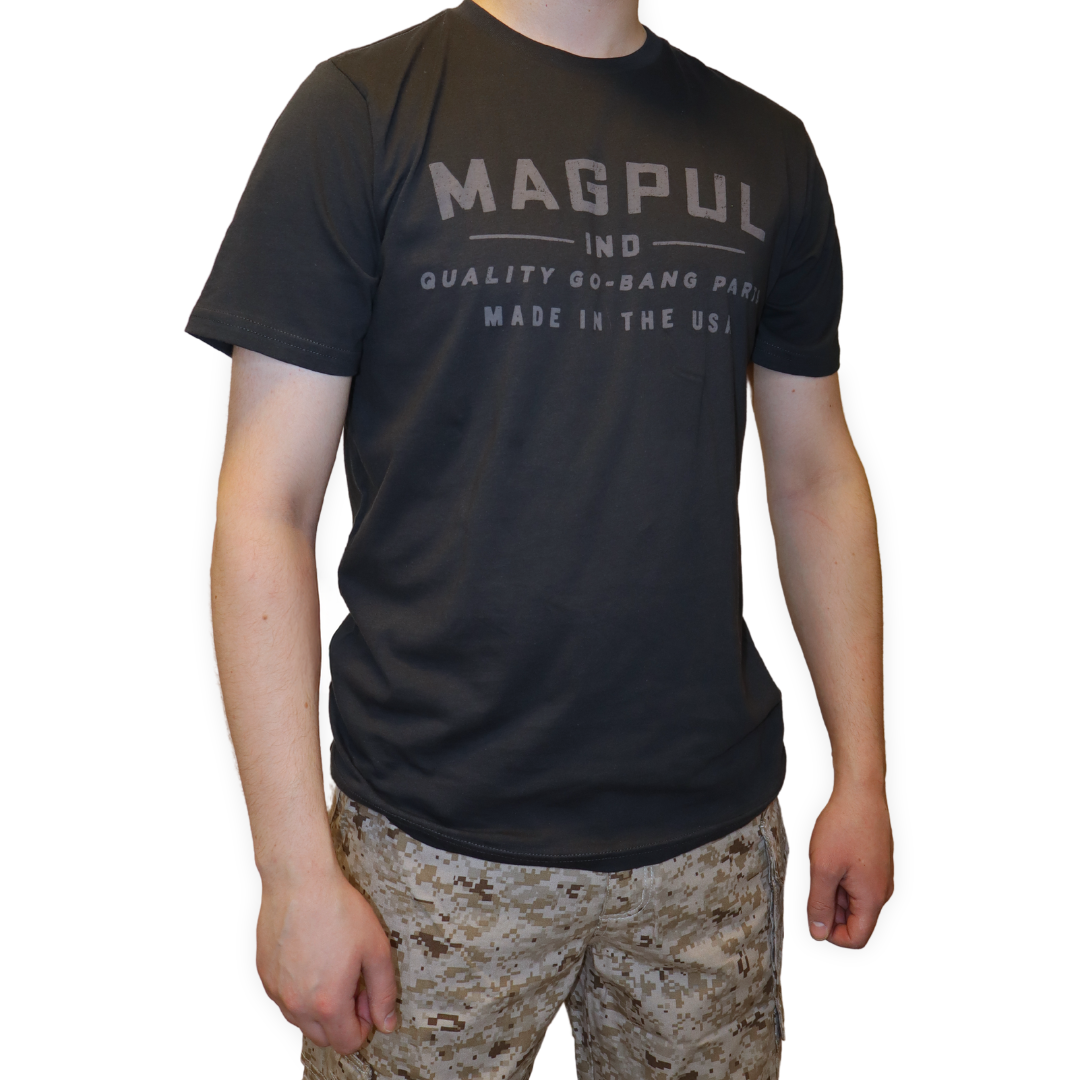 Fine Cotton Go Bang Parts T-Shirt Dark Grey Small