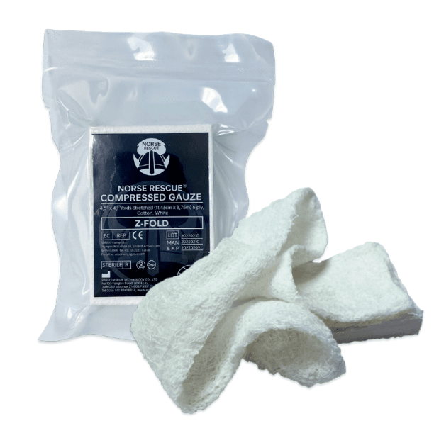 Compressed gauze Z Fold