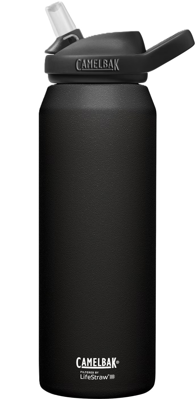 eddy+ 32oz SST Vacuum Insulated, LifeStraw Black