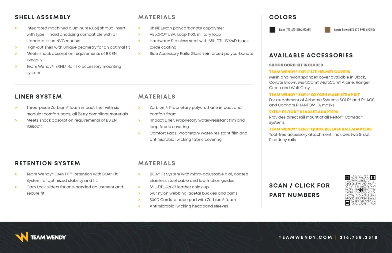 EXFIL LTP Bump Helmet Rail 3.0, Size 2 XL, CB