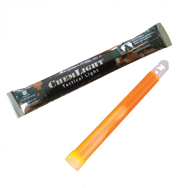 Cyalume Chemlight 6" Orange Lightstick 12H