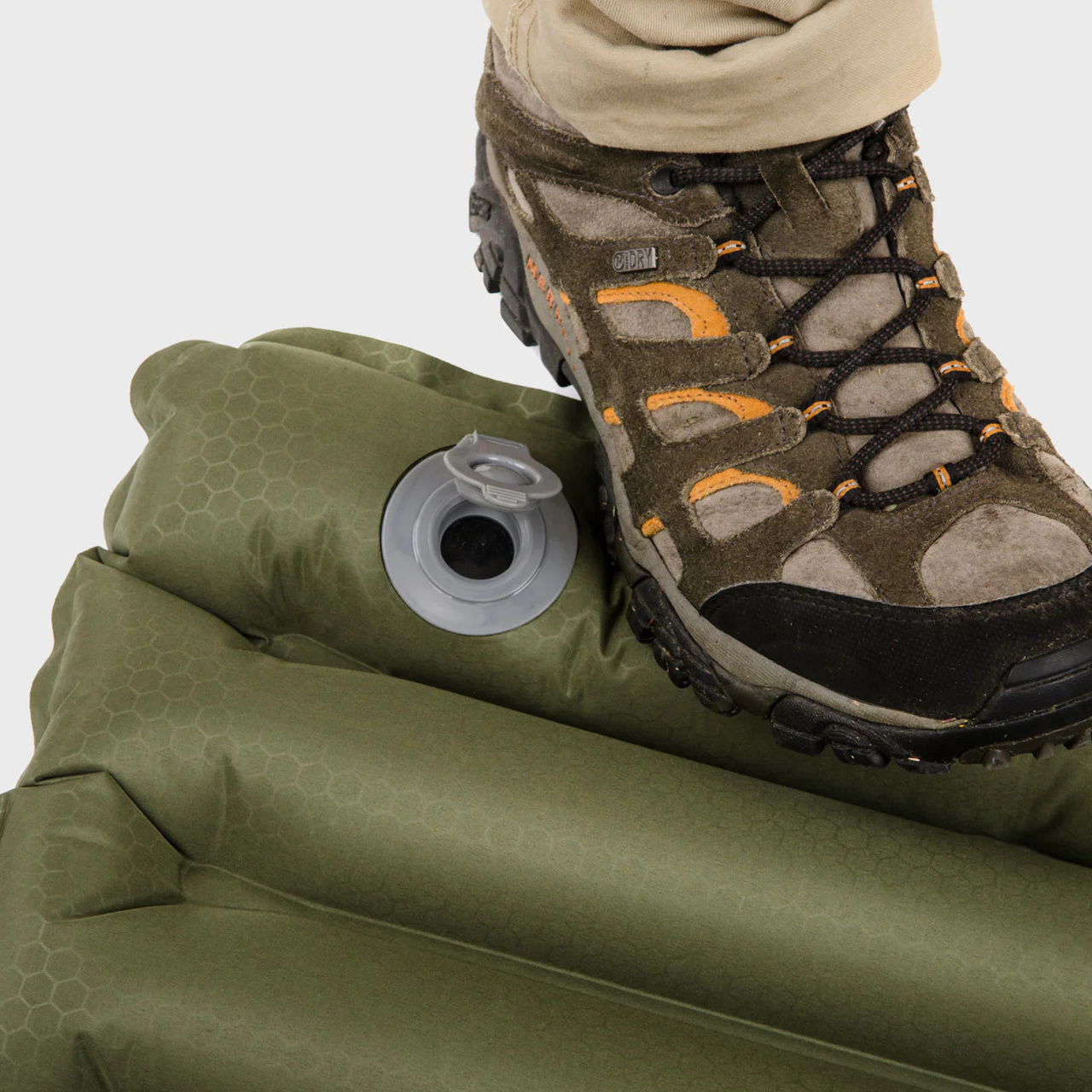 Air Mat with Built-in Foot Pump WGTE Olive