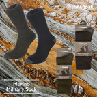 Merino Military Sock Black UK 6-9