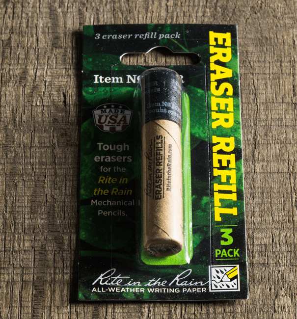 Pencil Eraser Refill 3-pack Black