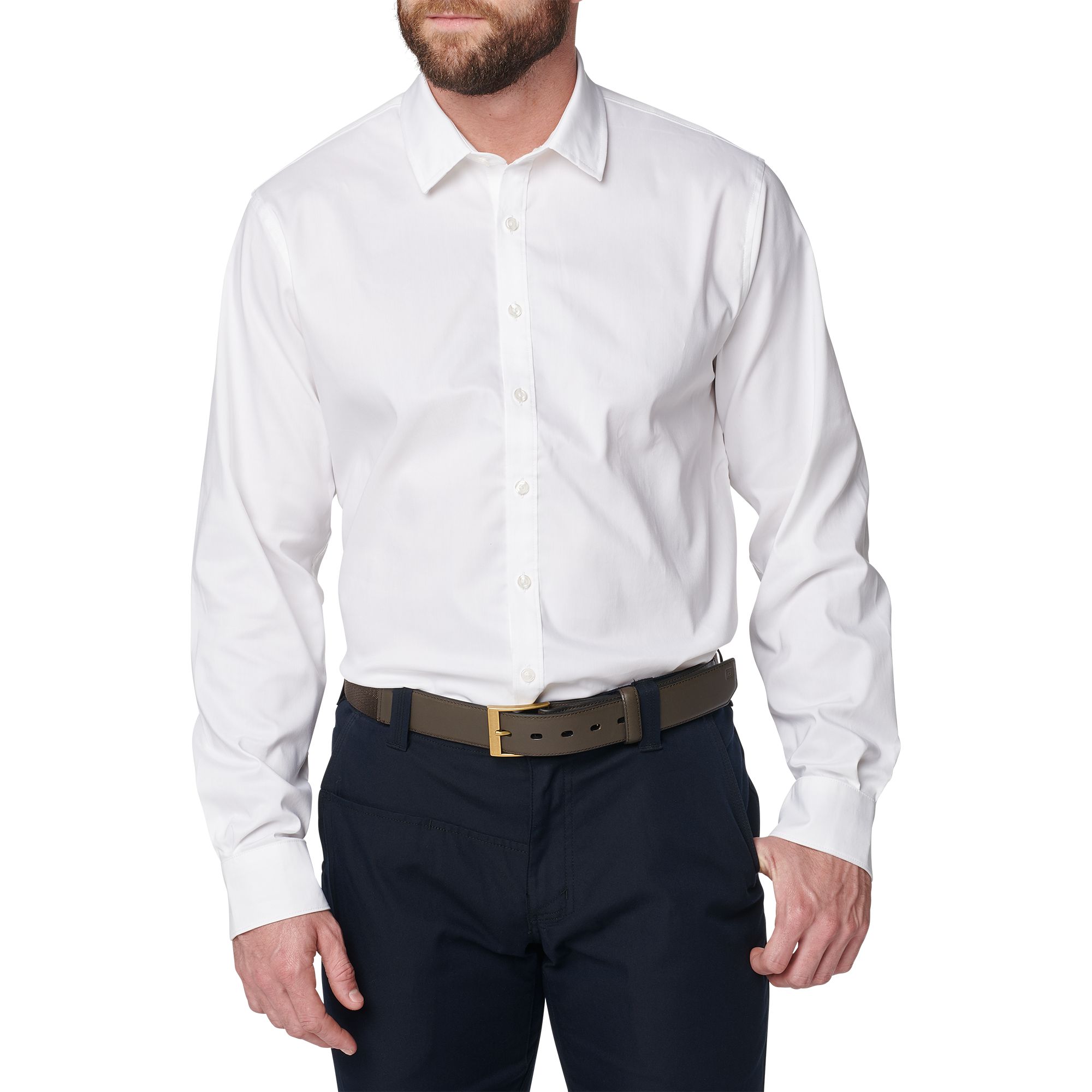 Mission Ready Dress Shirt Neck White 15.5" Sleeve 35"